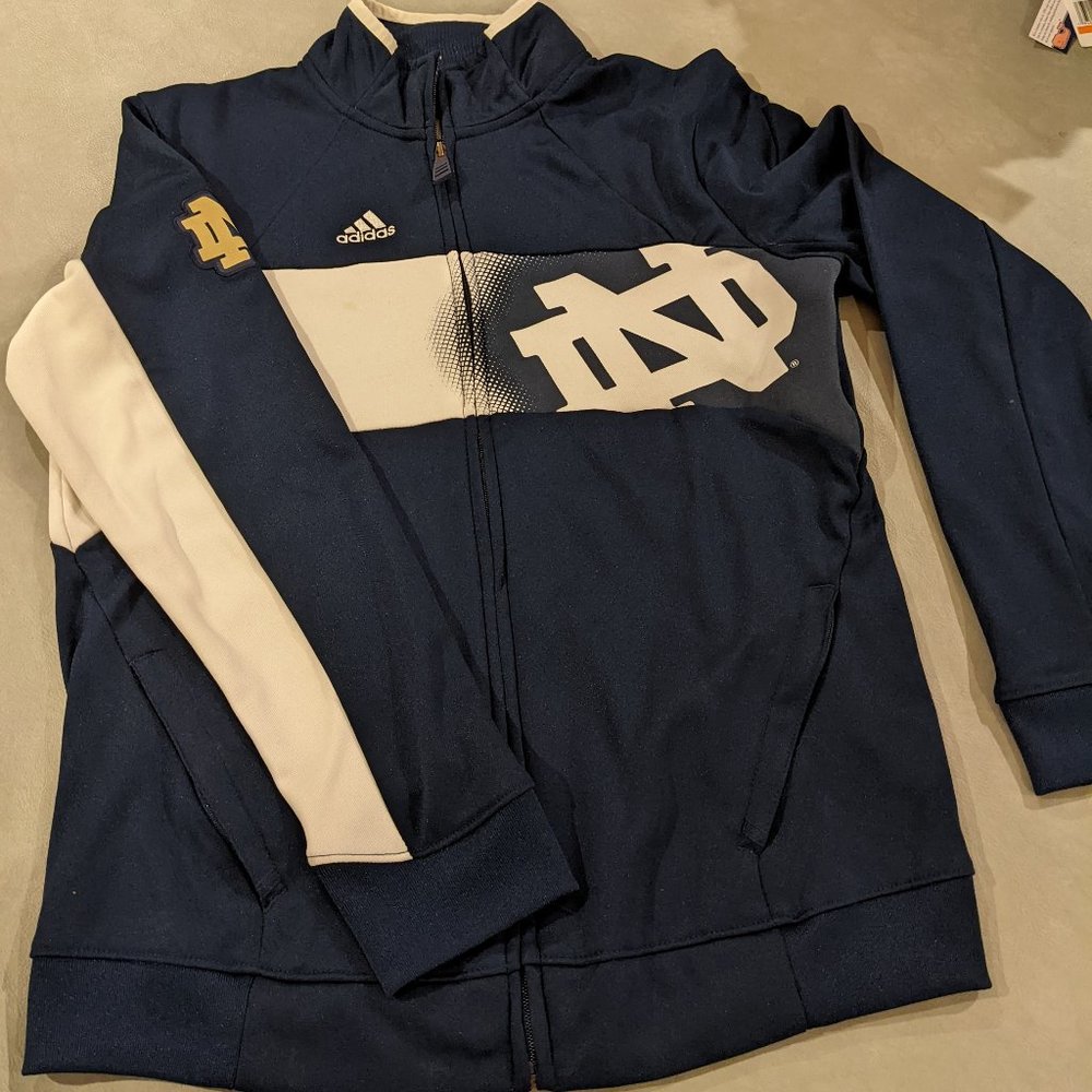 Adidas Notre Dame Fighting Irish Ladies ClimaWARM Warm-Up Full Zip Jacket - S
